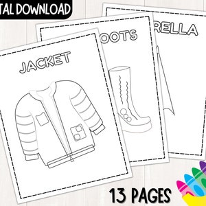 Winter Wear Coloring pages Clothes Coloring Sheets Winter Activity for Kids 13 Winter Clothes Coloring Sheets Printable Pdf image 5