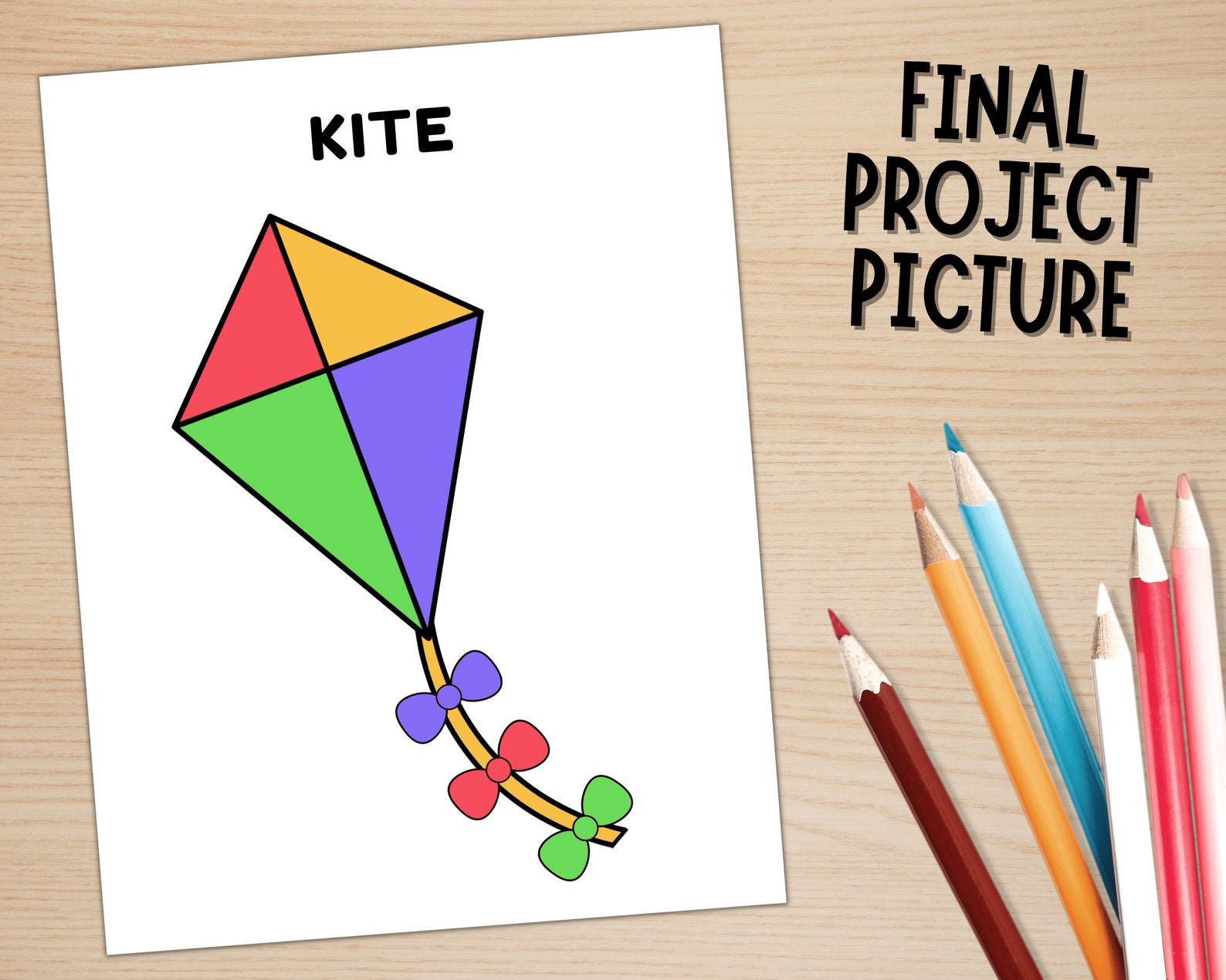 Kite Craft for Kids Spring Activities Build a Kite Cut and Paste Kite Kite Craft for Kids Spring Activities Build a Kite Cut and Paste Kite