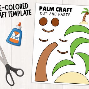 Printable Palm Tree Craft for Kids | Summer Craft Activity | Cut and ...