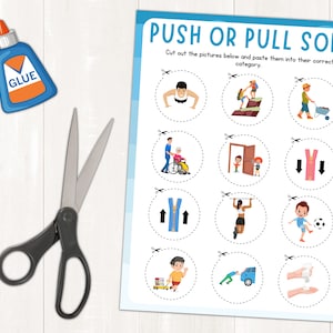 Push or Pull Sorting Activity | Force and Motion | Cut and Paste ...