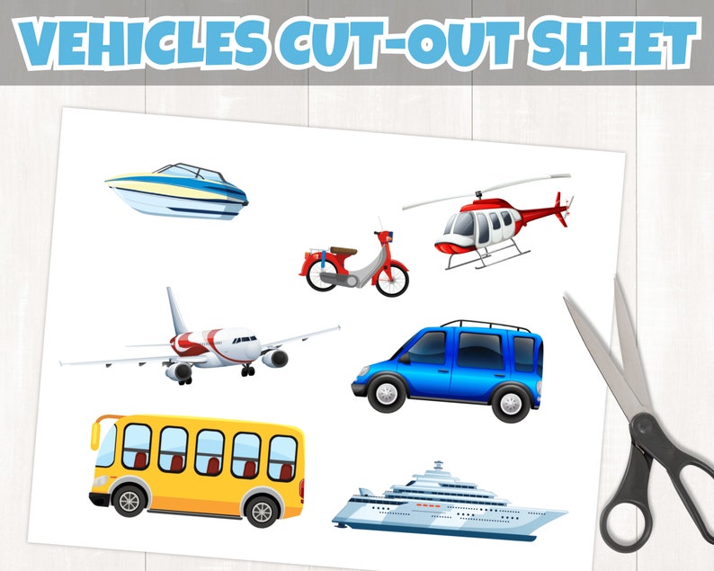 Air Land Water Vehicles Sorting Printable Activity | Transportation ...