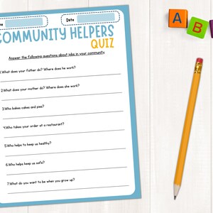 Community Helpers Activities &amp; Worksheets | Jobs and Tools Matching ...