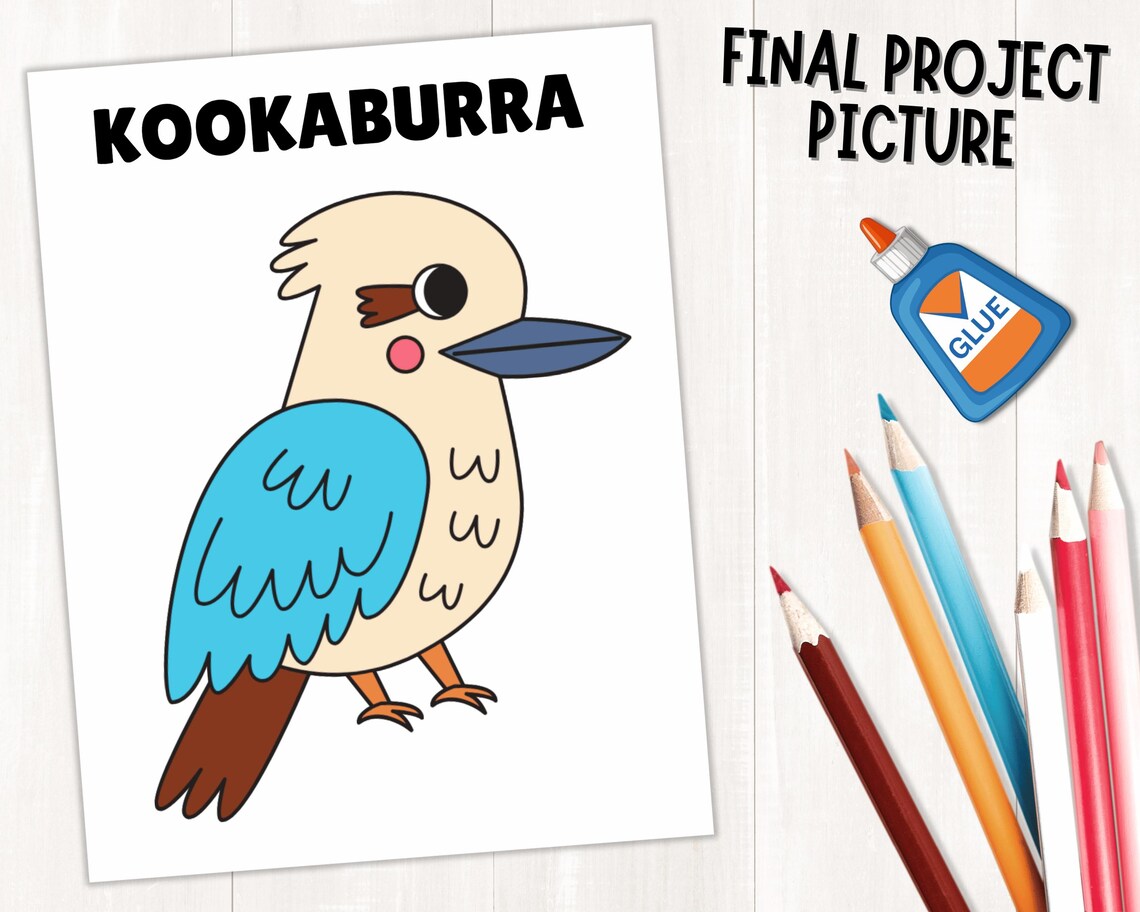 Printable Kookaburra Craft for Kids | Australian Bird Activity | Cut ...