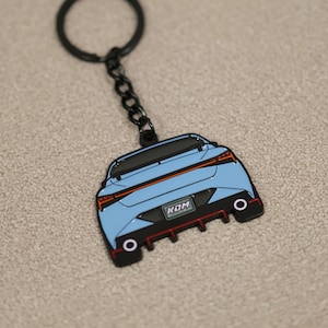 Elantra N Keychain: Molded Metal Keyring for Hyundai Enthusiasts