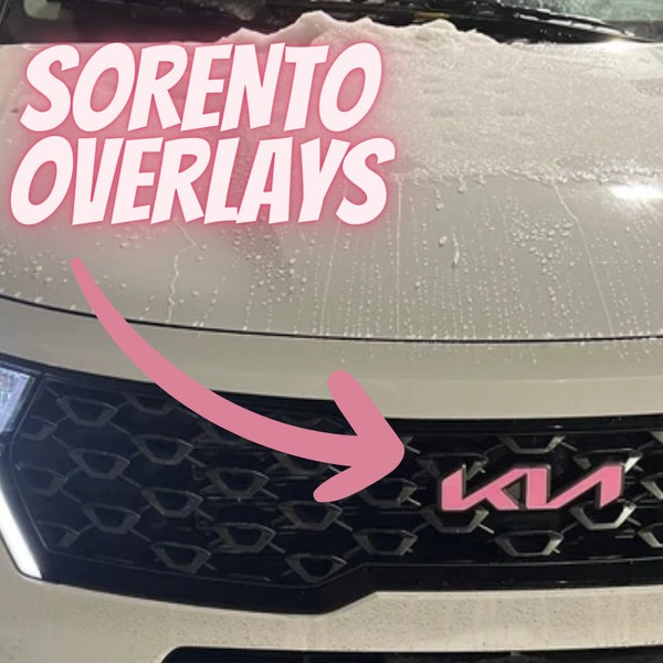 Dark Smoke Emblem Overlay Decal – 2014-2021 Kia Sorento Front & Rear