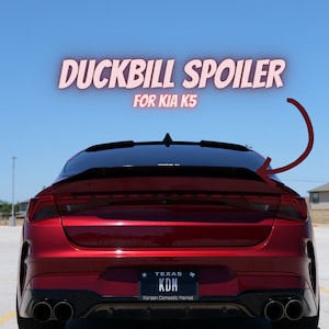 Duckbill Spoiler for K5 (2021-2024) All Trims | Easy Installation with 3M Tape