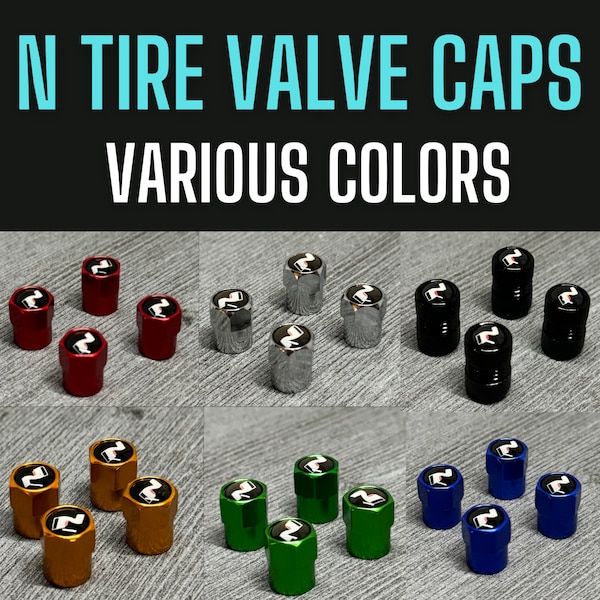 N Style Tire Valve Caps | Veloster N | Elantra N | Kona N | Gifts for Him