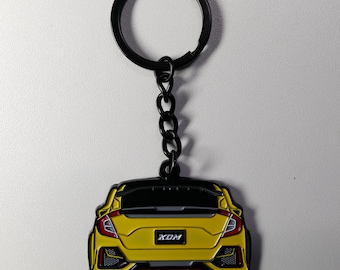 Chaveiro de metal Honda Civic Type R FK8 (2017–2021) - Presente para entusiastas
