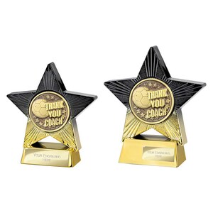 Superstar bedankje coach voetbaltrofee - gratis gravure - meerdere maten beschikbaar