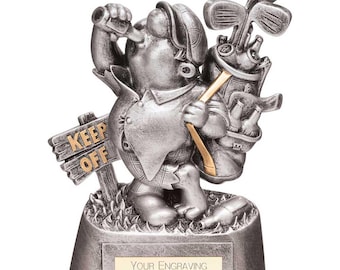 Trophy superstore goof balls sozzled fun golf award - free engraving - 165mm
