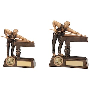 Trophy superstore big break snooker/pool trophy - free engraving - height 160mm