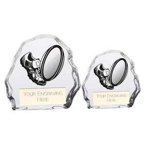 Trophy superstore mystique premium glass rugby award trophy - free engraving