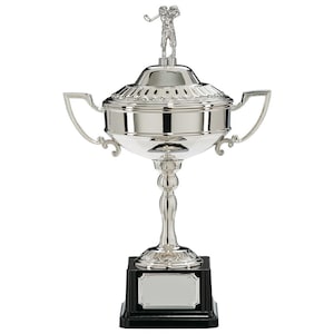 Trofeo de golf niquelado de plata de ley de Superstore - Grabado gratuito - Altura 295 mm