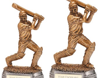 Trophée trophée de batteur de cricket centurion superstore - gravure gratuite - plusieurs tailles disponibles