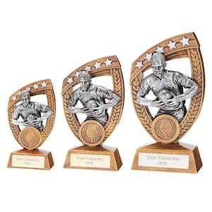 Trophy superstore patriot rugby trophy - free engraving - multiple sizes available