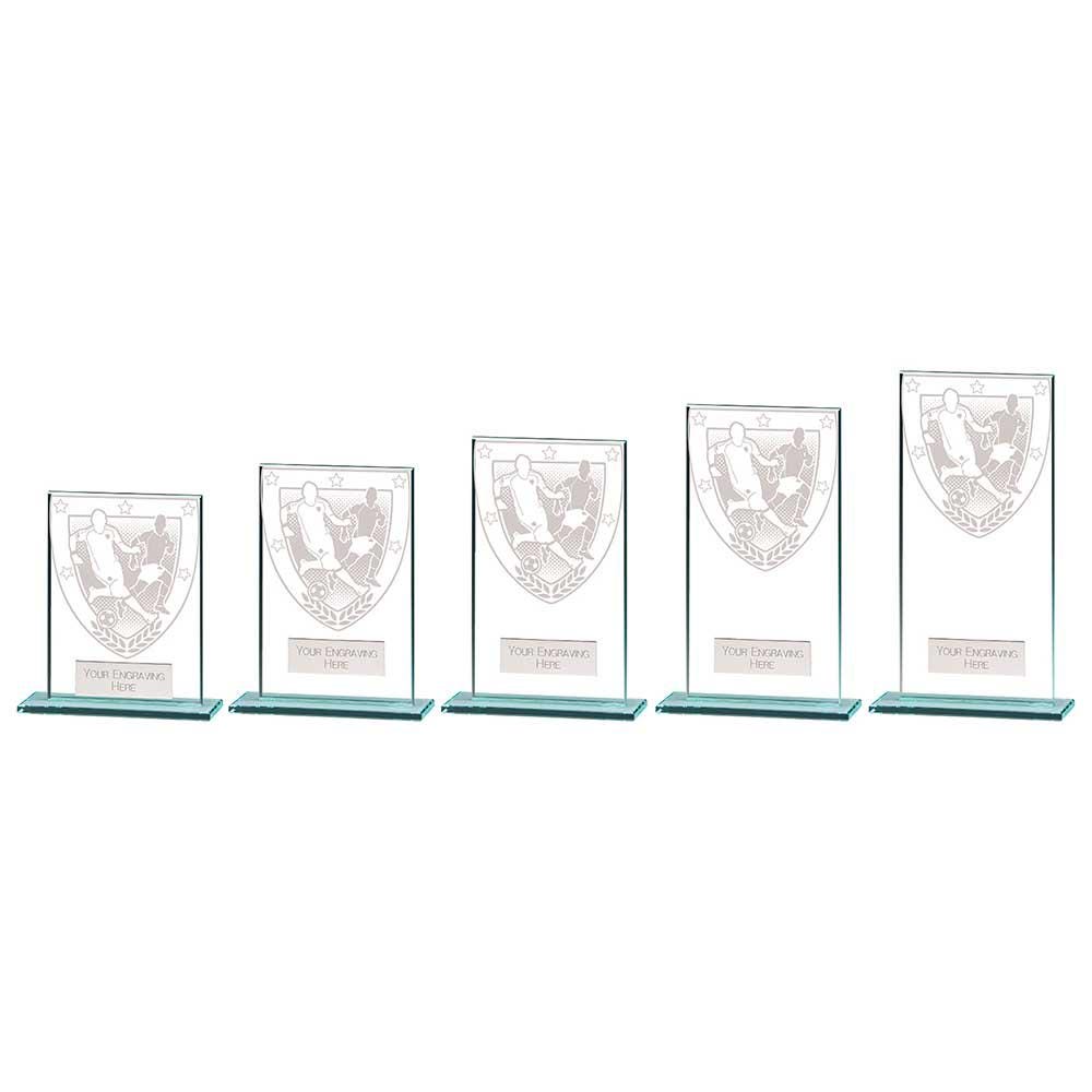 Trophy Superstore Millenium Football Glass Trophy Free Engraving