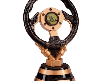 Trophy superstore apex steering wheel motorsport trophy - free engraving - multiple sizes available