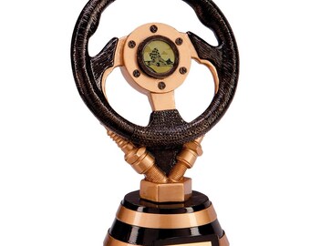 Trophy superstore apex steering wheel motorsport trophy - free engraving - multiple sizes available