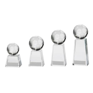Trophy superstore voyager crystal football trophy - multiple sizes available - free engraving - includes presentation box