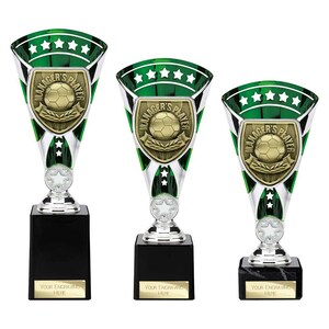 Cobra star manager's player zilver-groene voetbalbeker - gratis gravure