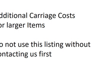 Additional postage or engraving charges - only use this if discussed with us prior