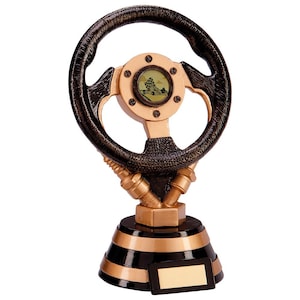 Trophy superstore apex steering wheel motorsport trophy - free engraving - multiple sizes available
