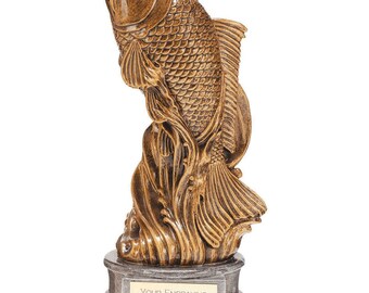 Trophy superstore pinnacle angling fishing trophy - free engraving - size 180mm