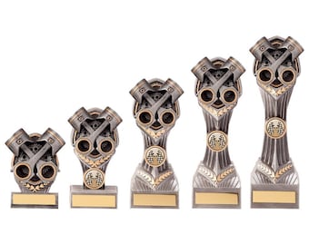 Trophäen-Superstore Falcon Motorsport Pistons Trophäe – kostenlose Gravur – verschiedene Größen erhältlich