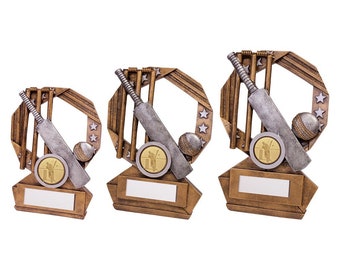 Enigma cricket award trophy - free engraving - mulitple sizes available