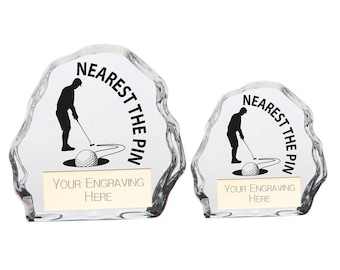 Trophy superstore mystique golf nearest the pin glass trophy - free engraving - multiple sizes available
