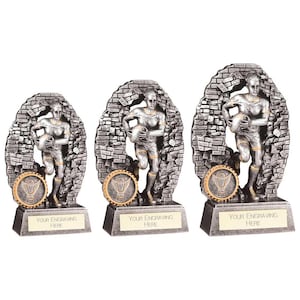 Trophy superstore blast out female rugby trophy - free engraving - multiple sizes available