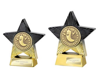 Superstar top banana fun trophy - free engraving - multiple sizes available