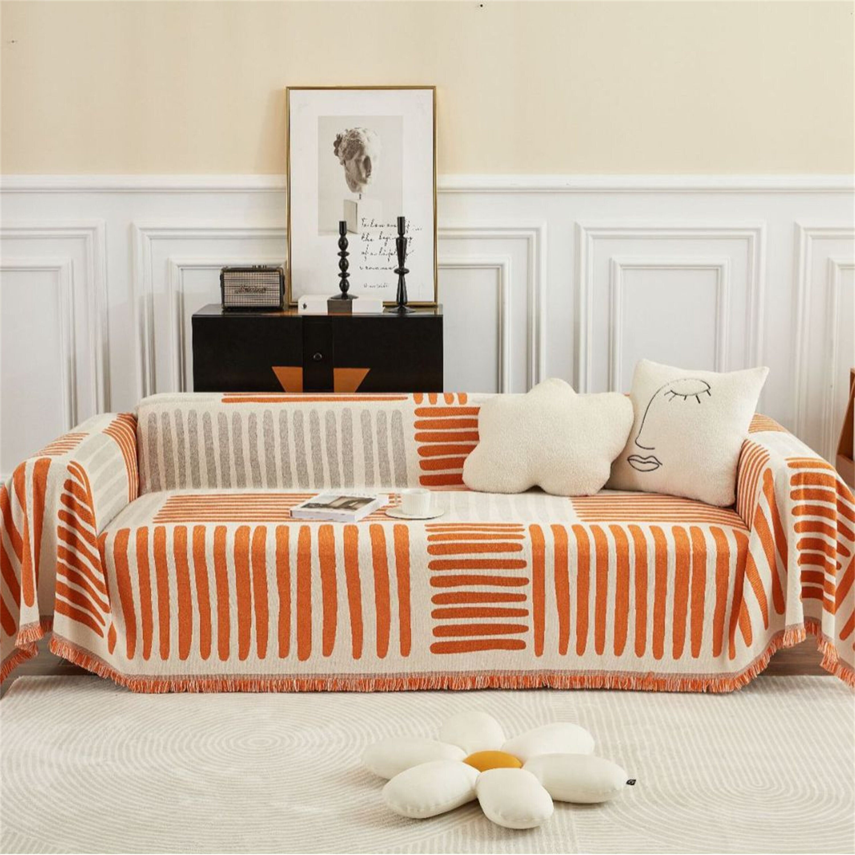 Orange sofa