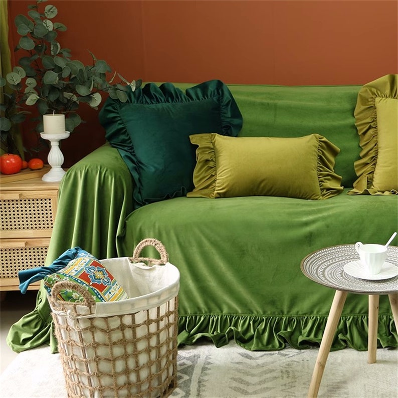 French Velvet Sofa Towel Simple Modern Sofa Cover Nordic Etsy