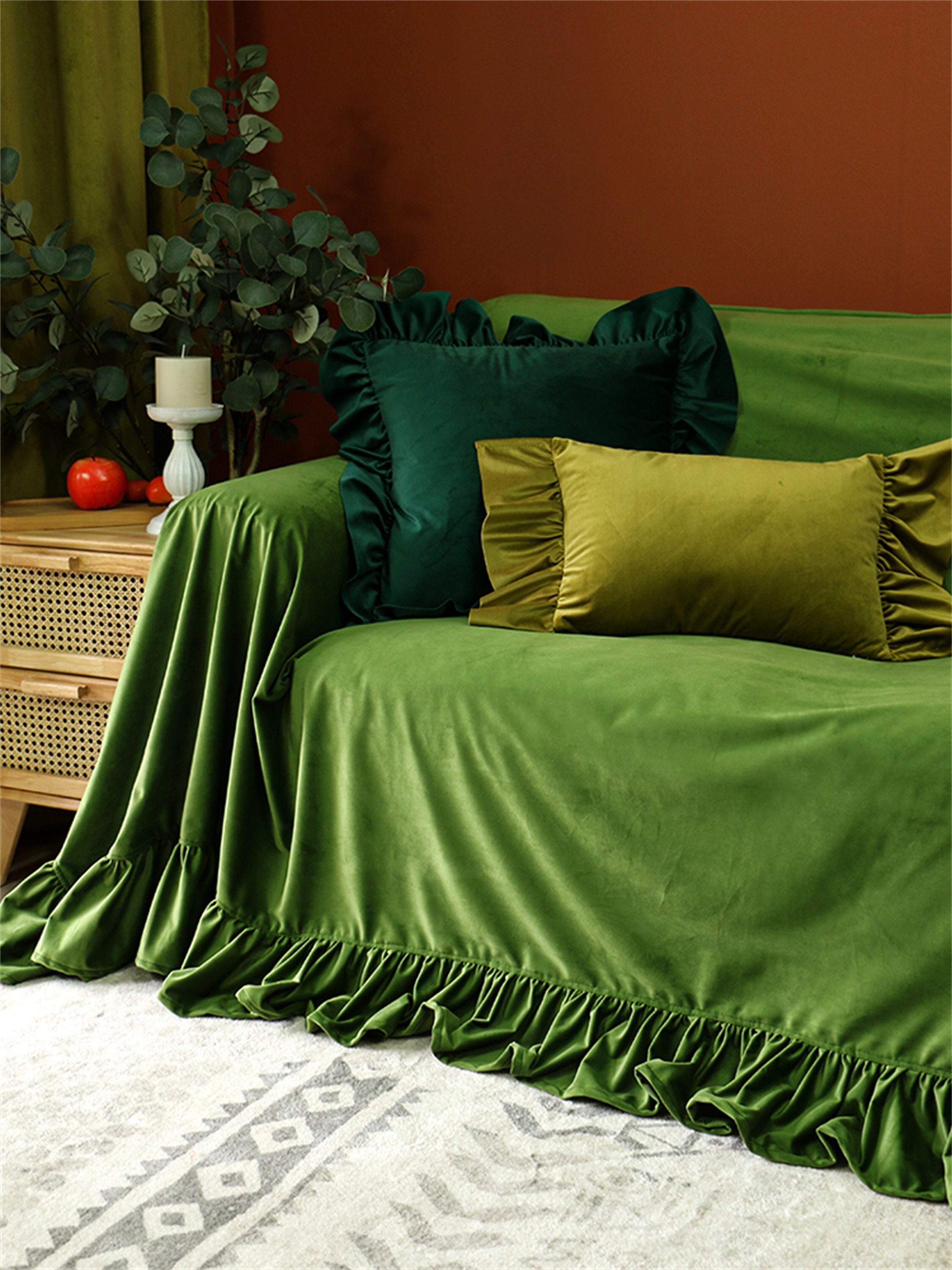 French Velvet Sofa Towel Simple Modern Sofa Cover Nordic Etsy