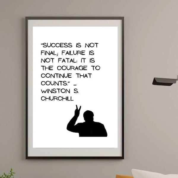 Downloadable digital print of famous Winston Churchill quote