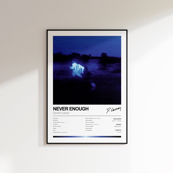 Daniel Caesar Never Enough Poster Etsy