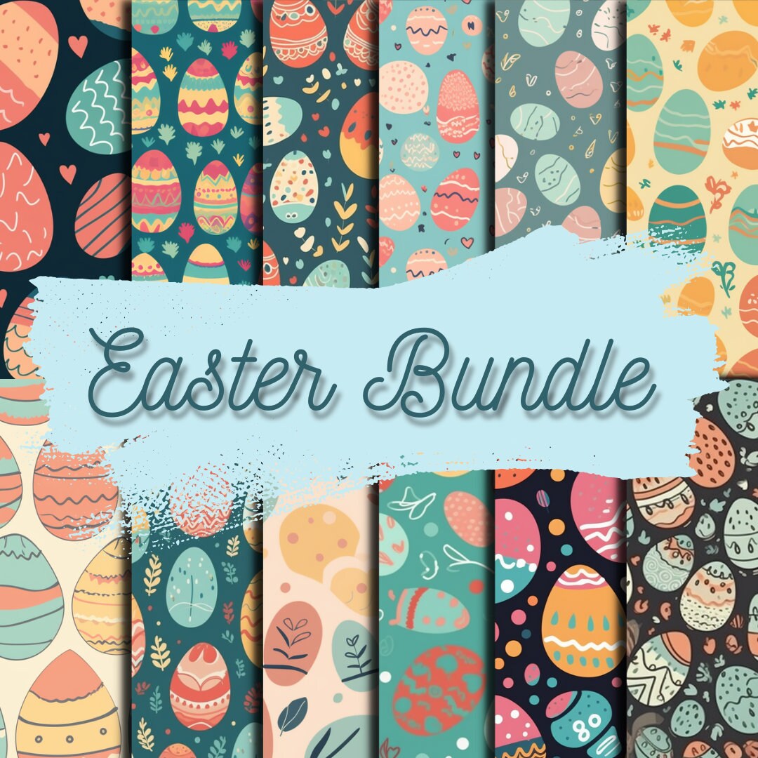 Simple Easter Patterns Cute and Fun Easter Themed Seamless Patterns, 12
