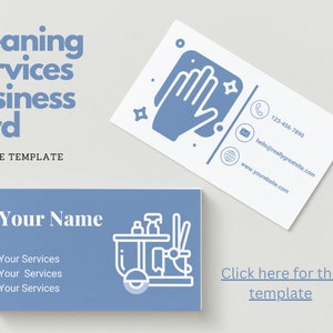 Cleaning Services Business Card Template