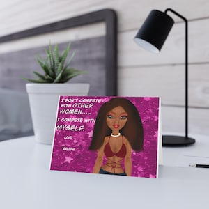 Brats Aaliyah Greeting Card, Stationary, Notecard