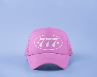 777 angel number trucker hat