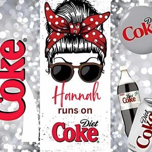 Votre nom - Gobelet coca light 20 oz - Personnalisé