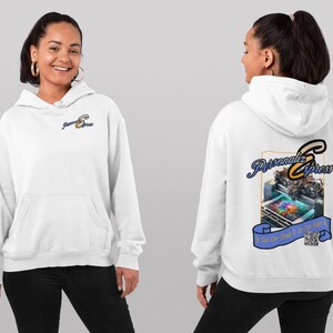 Hoodie mit Firmenlogo auf Vorder- und Rückseite - 51 Farben zur Auswahl