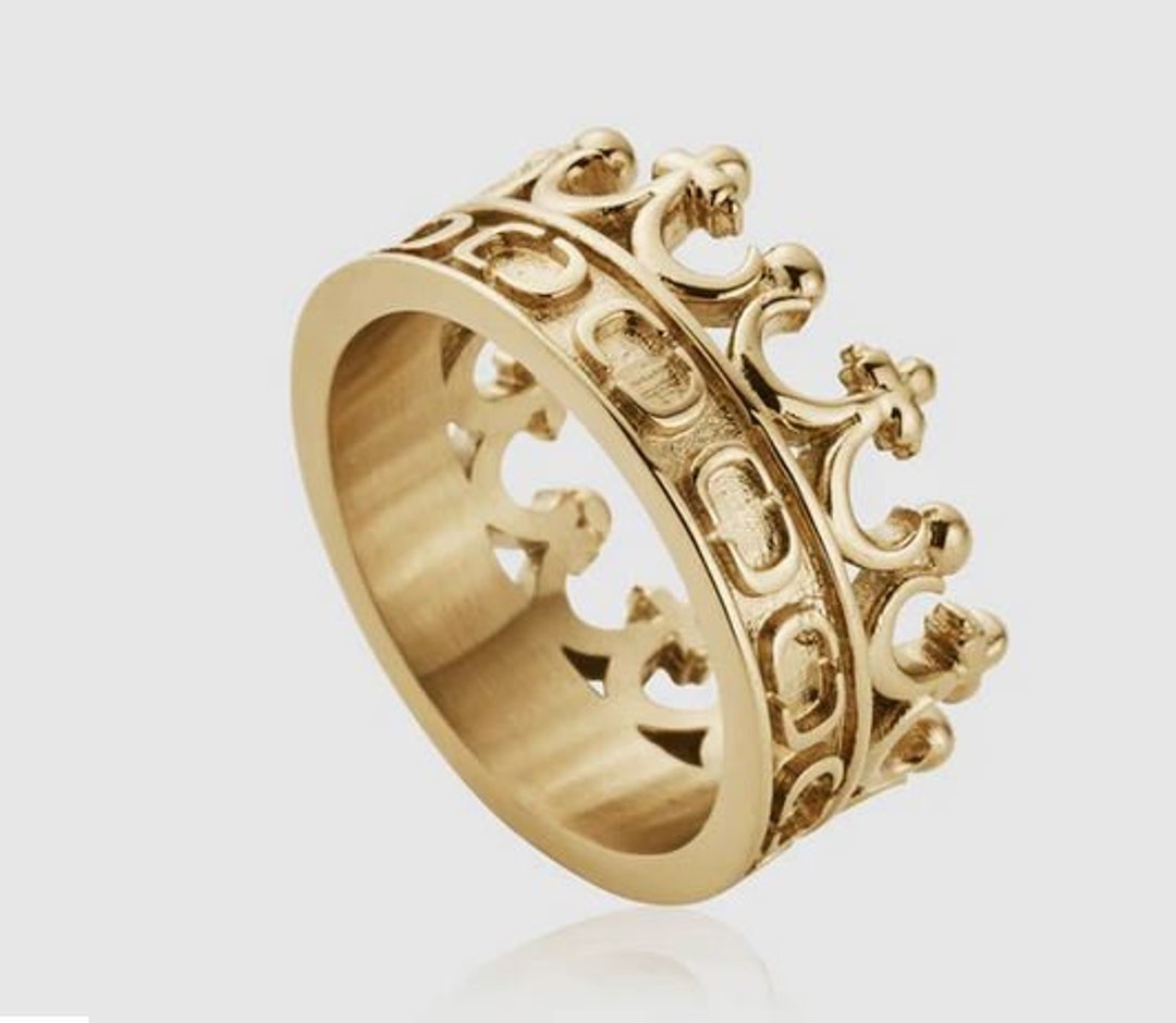 Crown Ring 925 Sterling Silver Ring Thic Crown Ring - Etsy