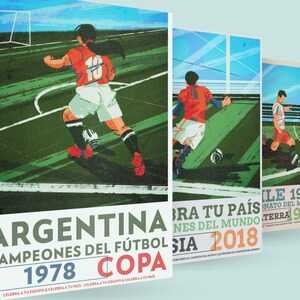 Beautiful, Vintage, Soccer Art! Soccer Prints, Set of #3, Vintage Poster set, Futbol, Soccer Girls, Soccer Boys