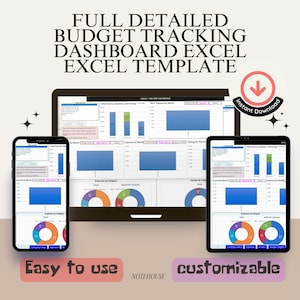 Vollständige und detaillierte Budget Tracking Dashboard Excel Vorlage - Beherrschen Sie Ihre Finanzen!