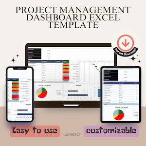 Project Management Dashboard Excel Template – Stay Organized, On Track, and Efficient!