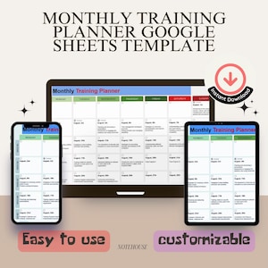Monatlicher Trainingsplaner | Google Sheets Vorlage