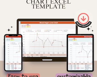 Plantilla de Excel con gráfico detallado del nivel de azúcar en sangre: ¡controle y monitoree su salud de manera eficaz!