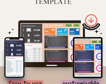 Plantilla de Excel para panel de SEO: ¡seguimiento, análisis y optimización del rendimiento SEO de su sitio web!